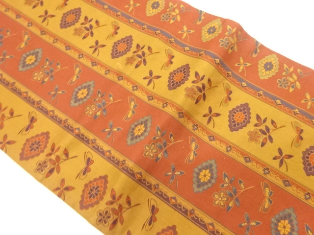 JAPANESE NAGOYA OBI / WOVEN FLOWER